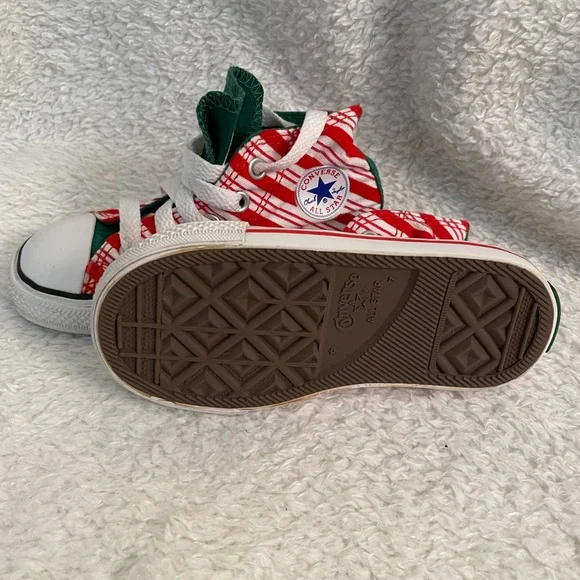 NEW Candy Cane Toddler High Top Converse Size 7